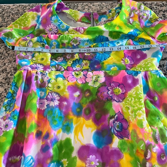 Handmade vintage 60’s empire waist dress I’d say roughly modern size 12 - Picture 3 of 4